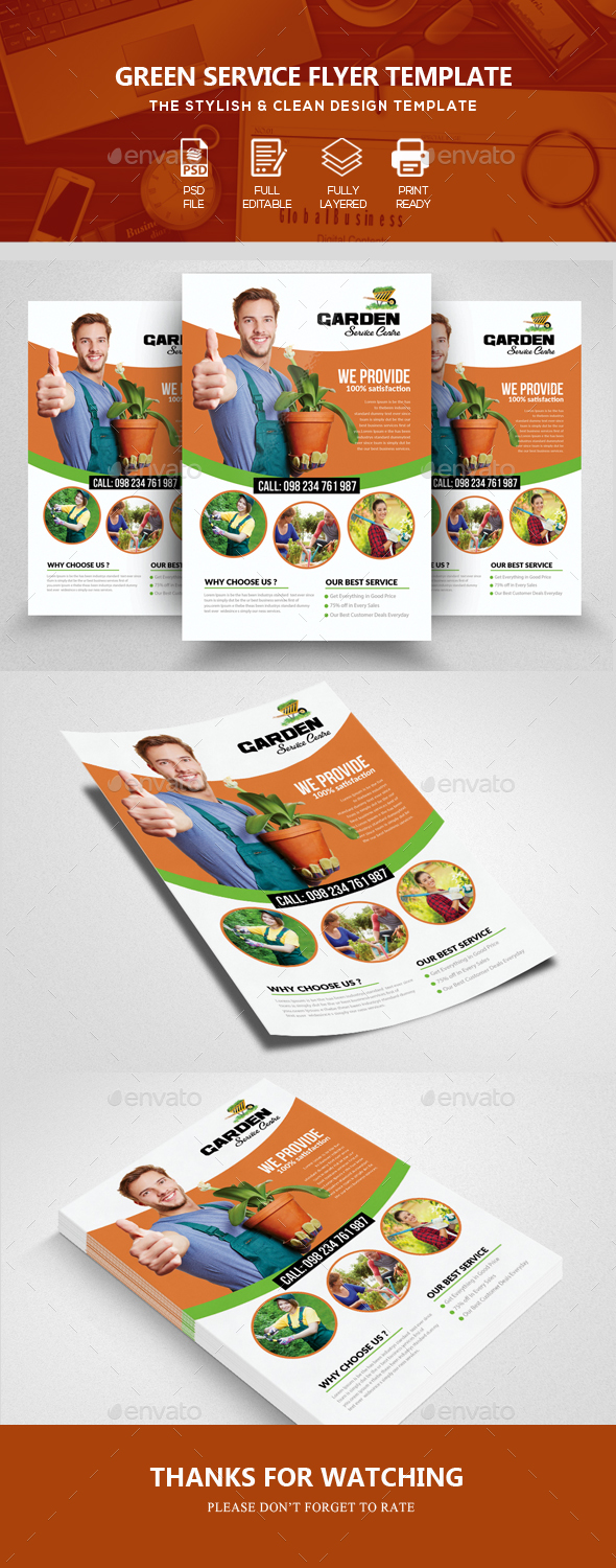 Garden & Plantation Services Flyer Template - Corporate Flyers