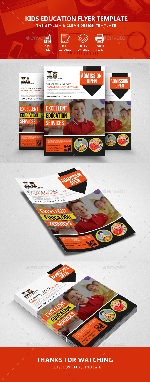 Kids Education Flyer Template - Corporate Flyers