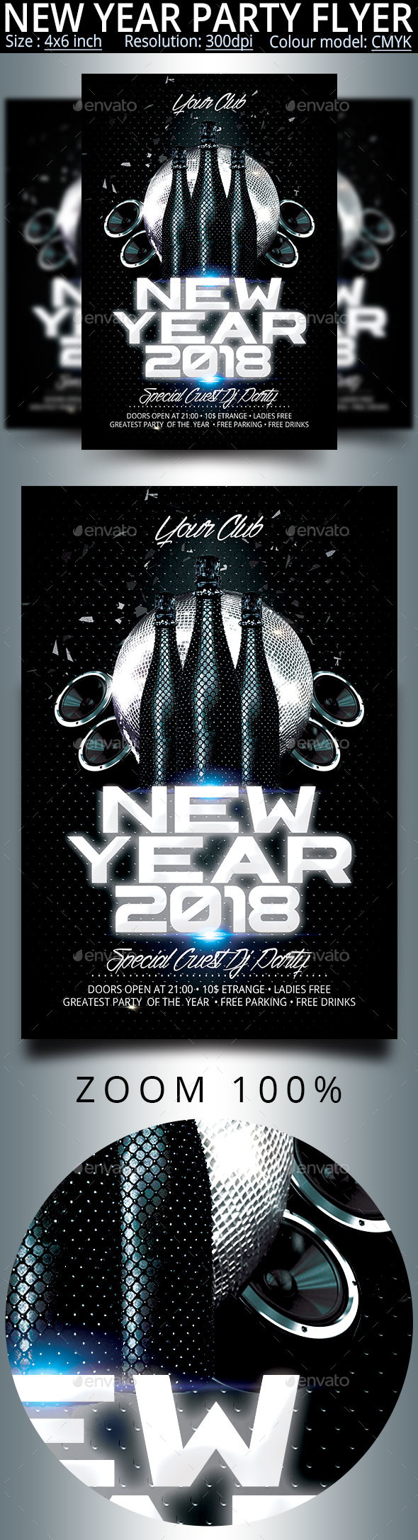 GraphicRiver New Year Party Flyer 20807779