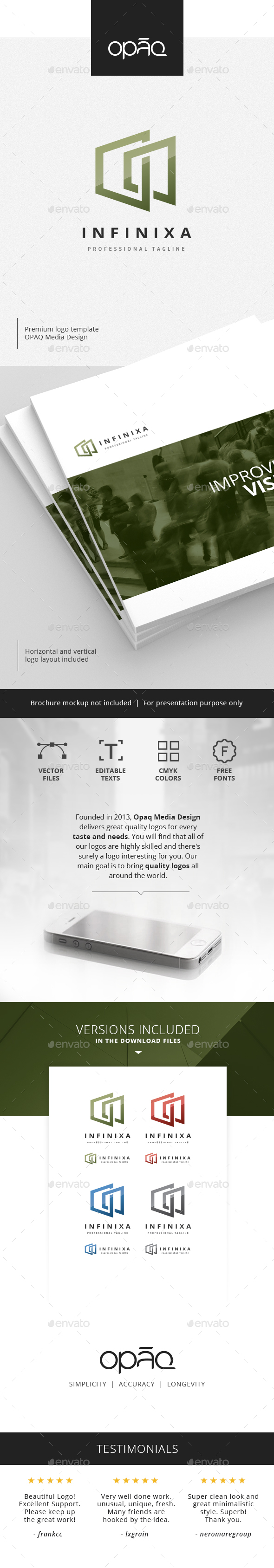 Infinite Squares Synergy Logo - Abstract Logo Templates