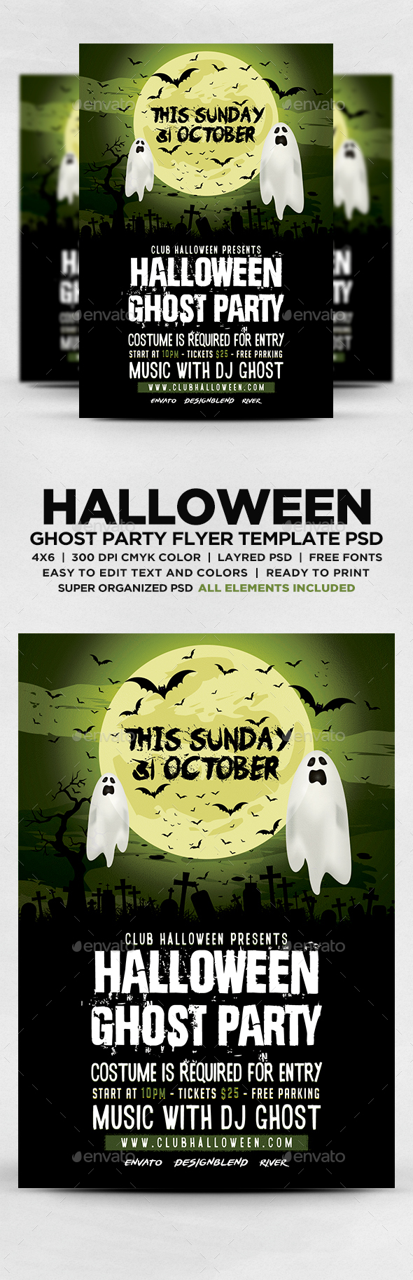 Halloween Ghost Party Flyer