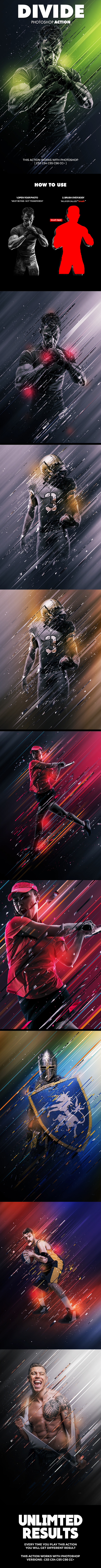 Divide Photoshop Action - Photo Effects Actions