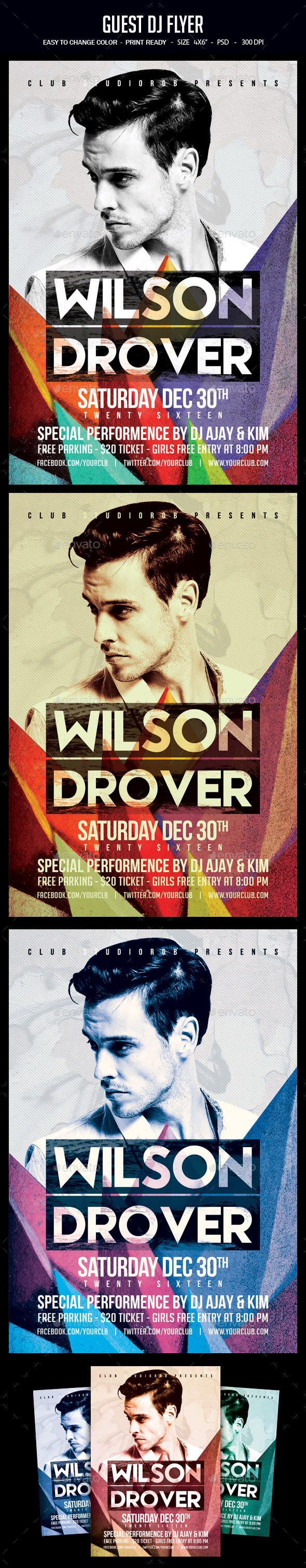 Guest Dj Flyer - Clubs & Parties Events