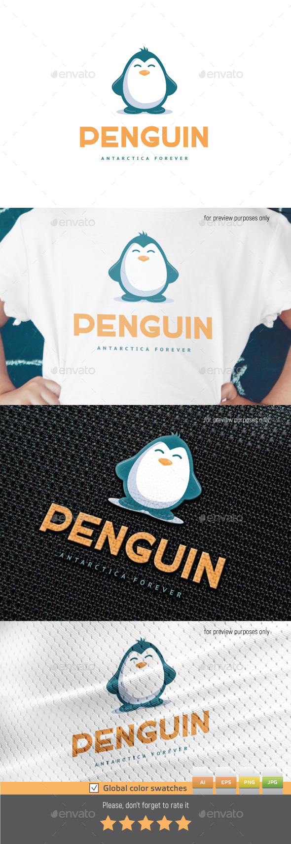 Penquin Logo - Animals Logo Templates