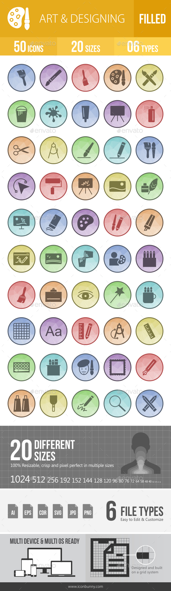 GraphicRiver Art & Designing Filled Low Poly B G Icons 20809161 GraphicRiver Art & Designing Filled Low Poly B G Icons 20809161