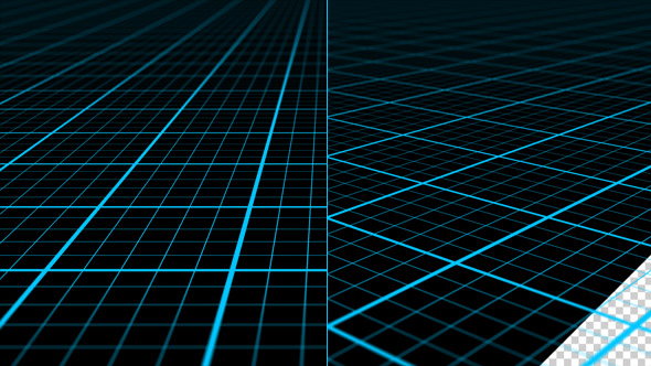 Grid Move and Revolve on Black Background 4K