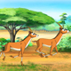 Herd of Antelopes or Gazelles Runs Through Savannah - VideoHive Item for Sale