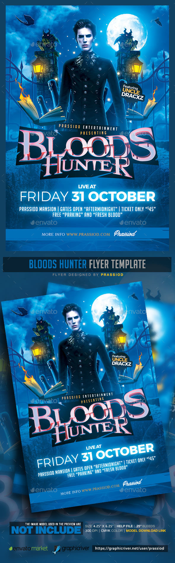 Bloods Hunter Flyer Template - Events Flyers