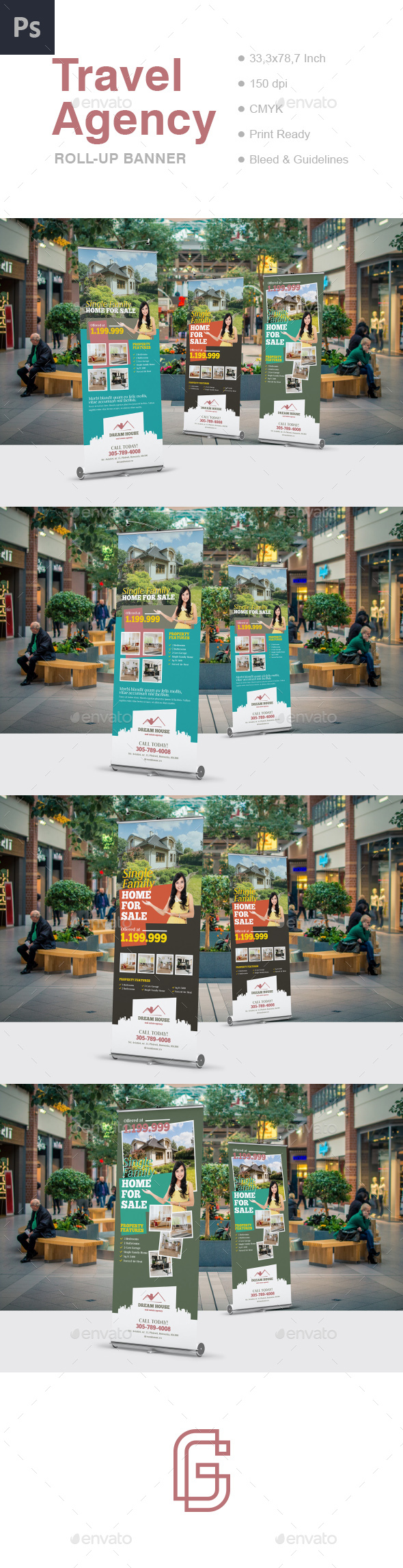 Real Estate Roll-Up Banner Template - Signage Print Templates