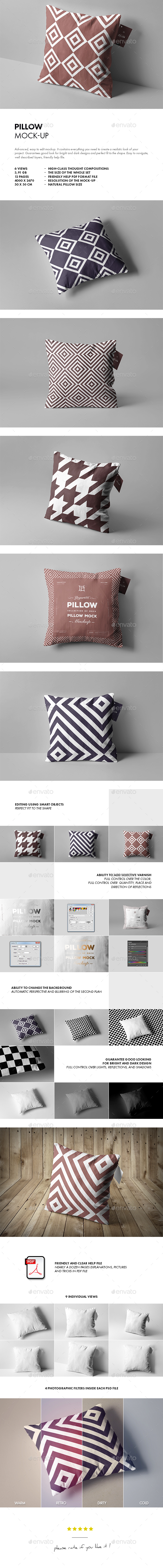 GraphicRiver Pillow Mock-up 20811428 GraphicRiver Pillow Mock-up 20811428