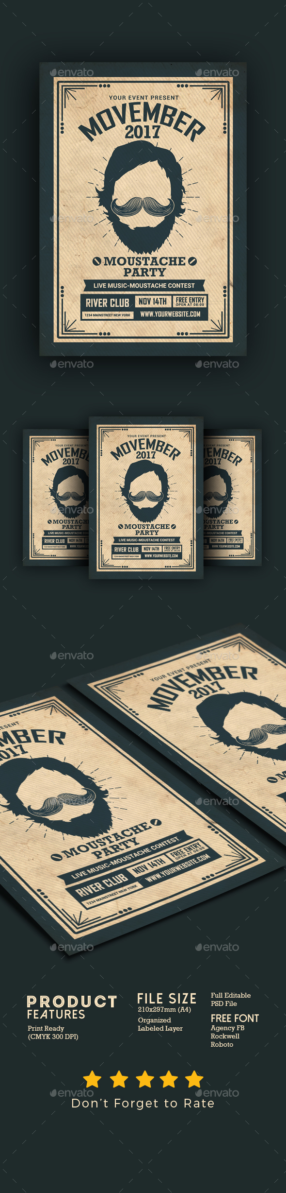GraphicRiver Movember Event Flyer 20812032 GraphicRiver Movember Event Flyer 20812032