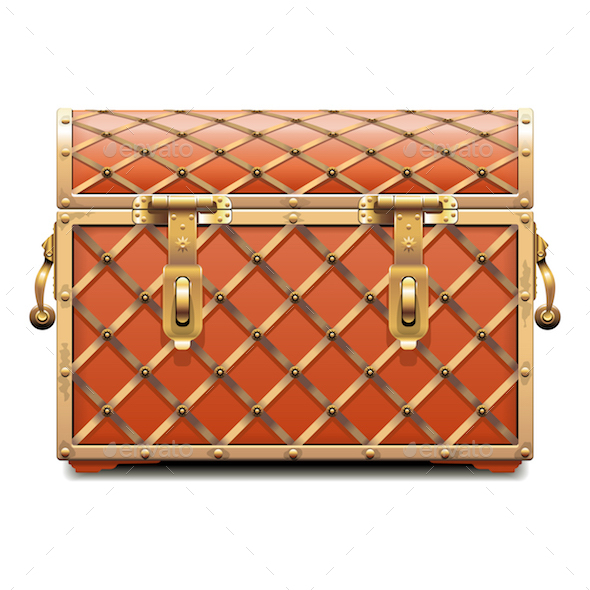 Vector Old Medieval Chest - Travel Conceptual