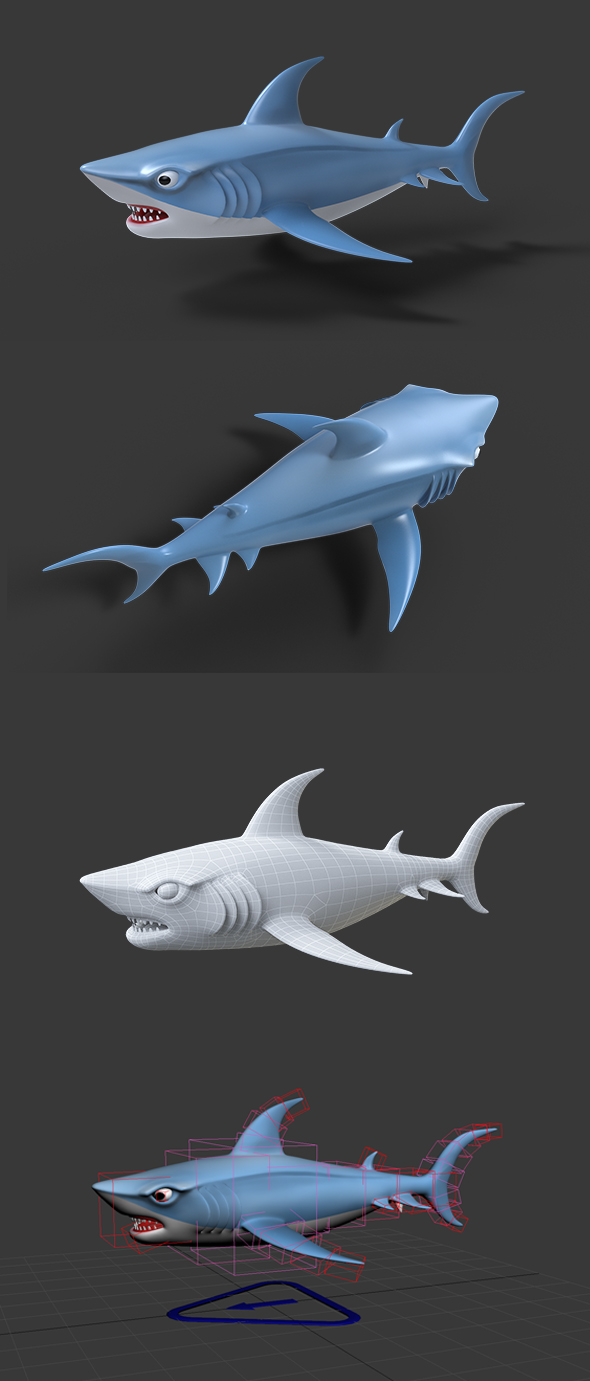Cartoon Shark - 3Docean 20812438