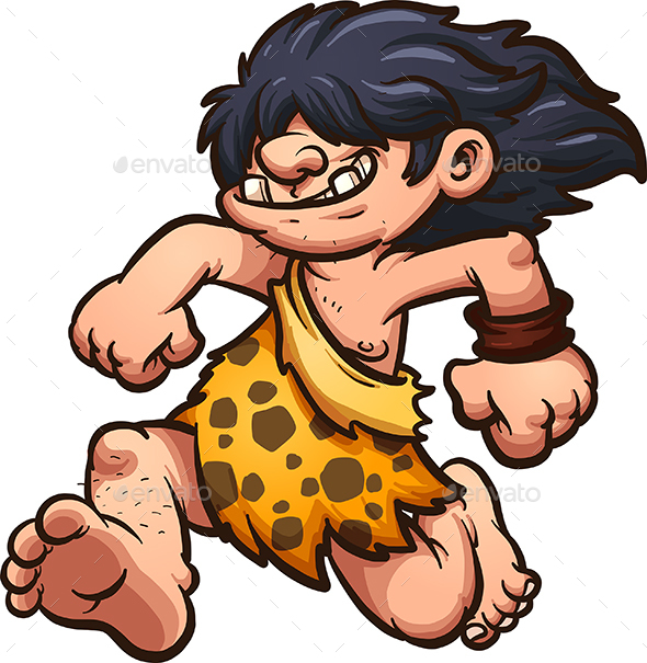 Running Caveman - People Characters