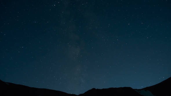 Night Stars Sky. Mountains