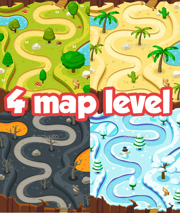 Four Level Maps - Miscellaneous Game Assets