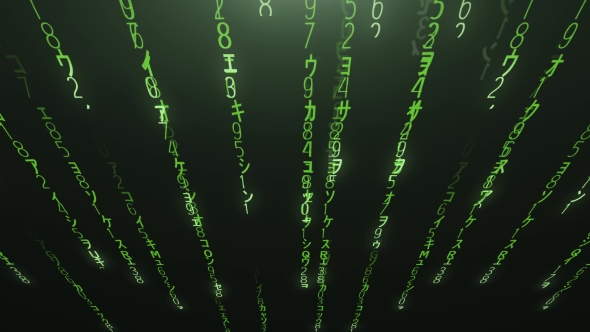 Falling Green Matrix Code alt
