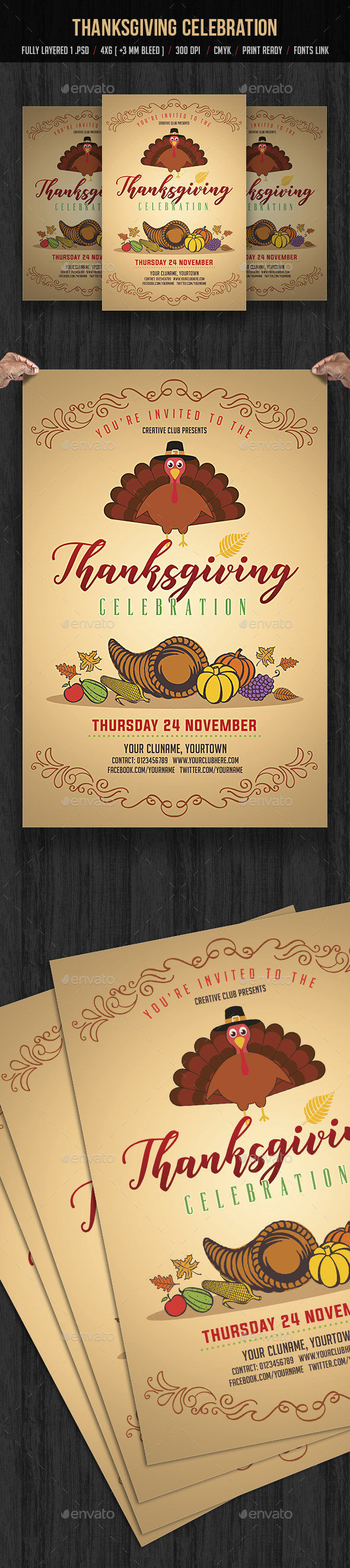 Thanksgiving Celebration - Events Flyers