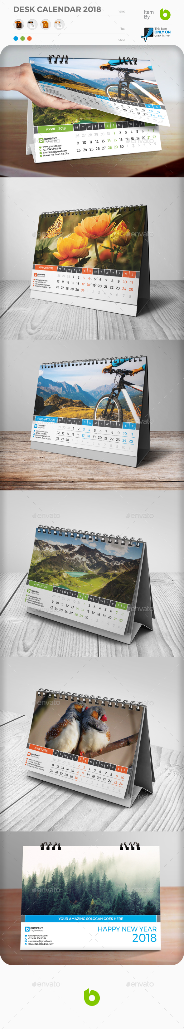 Desk Calendar 2018 - Calendars Stationery