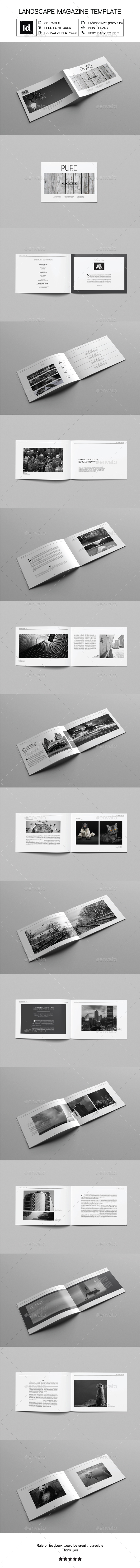 Landscape Magazine Template - Magazines Print Templates