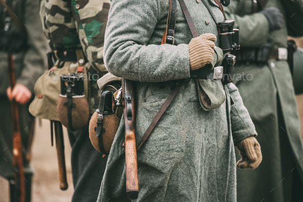 German military ammunition of a German soldier at World War II. - Stock Photo - Images