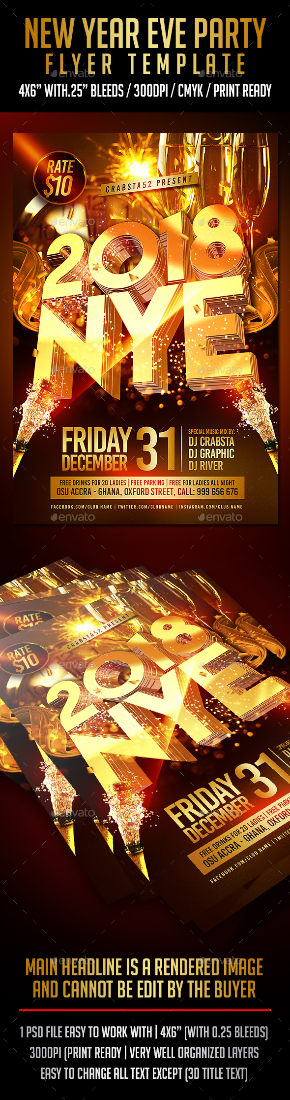 NYE Party Flyer Template - Events Flyers