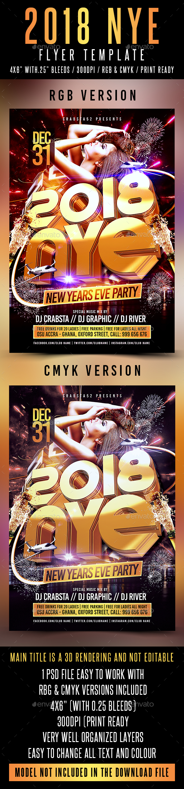 2018 NYE Flyer Template