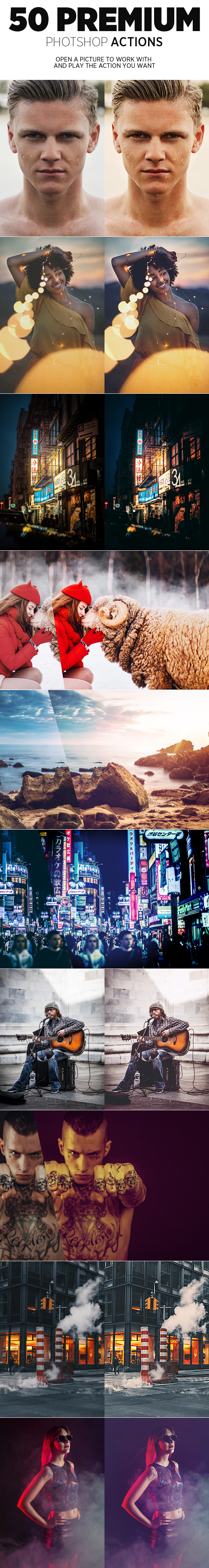 50 Stylish Photoshop Actions - Photo Effects Actions
