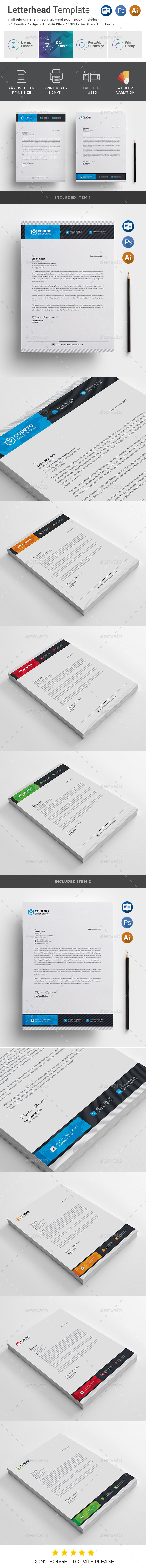 Letterhead Template - Stationery Print Templates