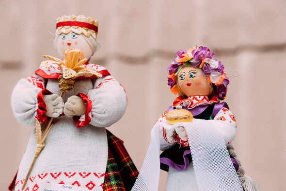 Belarusian Folk Doll. National Traditional Folk Dolls Are Popula