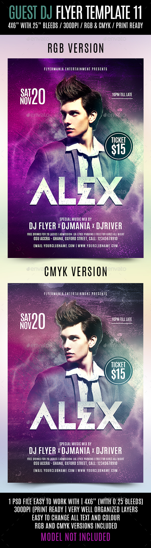 Guest DJ Flyer Template 11 - Flyers Print Templates