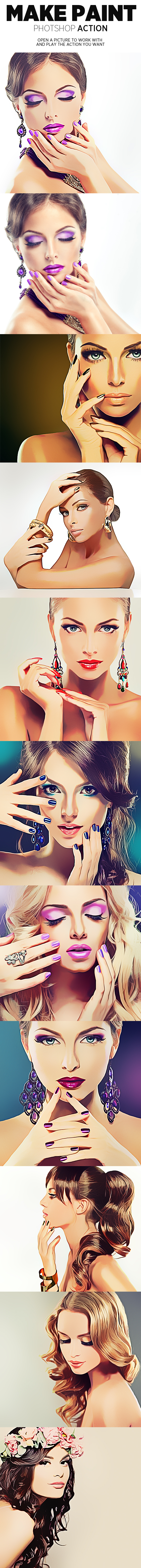 Make Paint Photoshop Action - Photo Effects Actions
