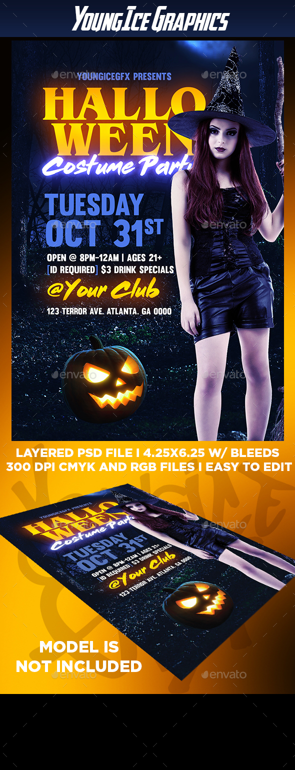 Halloween Costume Party Flyer Template