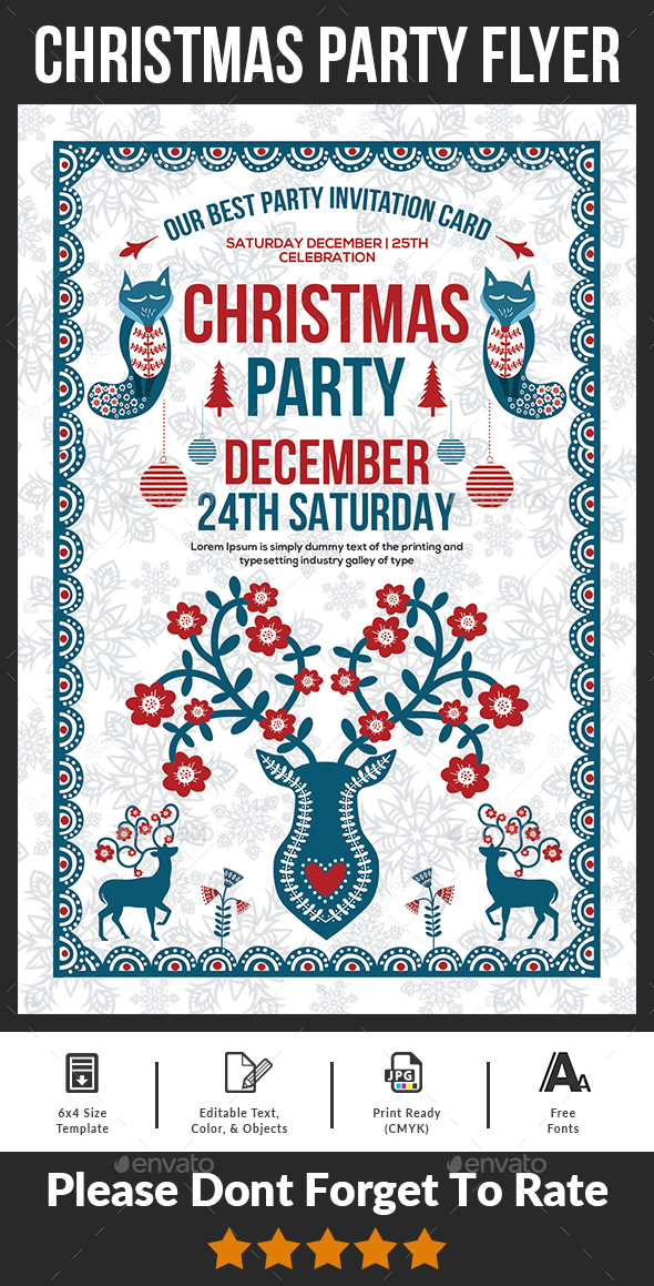 Christmas Party Flyer Template