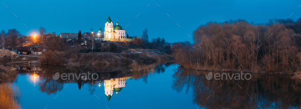 Gomel, Belarus. Panorama Of Church Of St Nicholas The Wonderwork - Stock Photo - Images