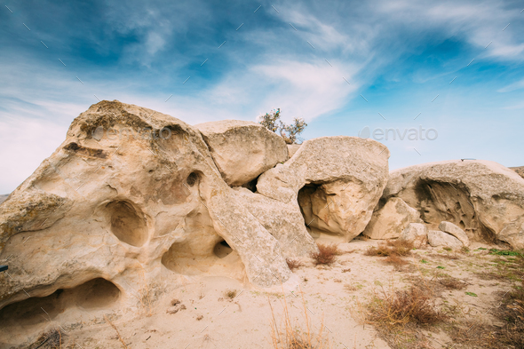 Uplistsikhe, Shida Kartli Region, Georgia. Living Hall In Uplist - Stock Photo - Images
