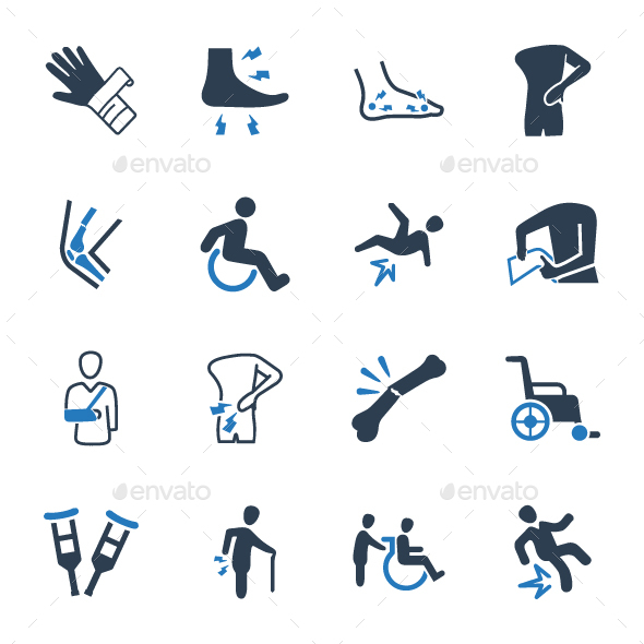 Bone Fracture Icons - Web Icons
