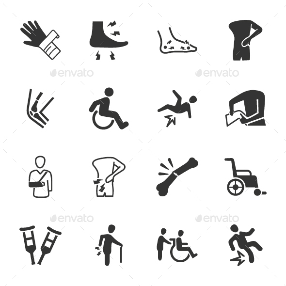 Bone Fracture Icons - Web Icons