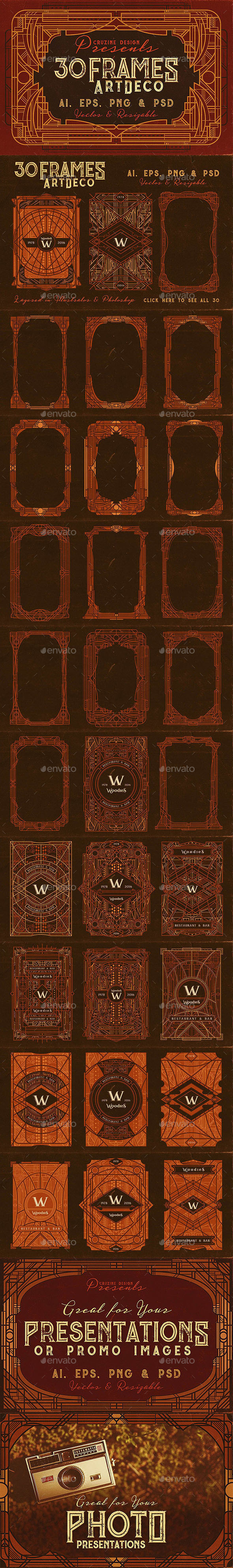 30 ArtDeco Frames - Decorative Graphics
