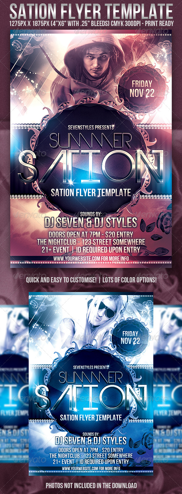 Sation Flyer Template - Clubs & Parties Events