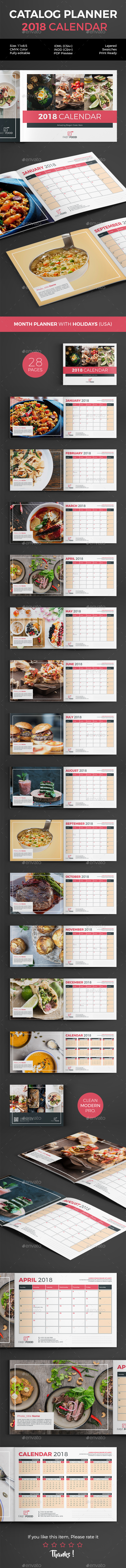 GraphicRiver Catalog Planner 2018 Calendar 20822061 GraphicRiver Catalog Planner 2018 Calendar 20822061