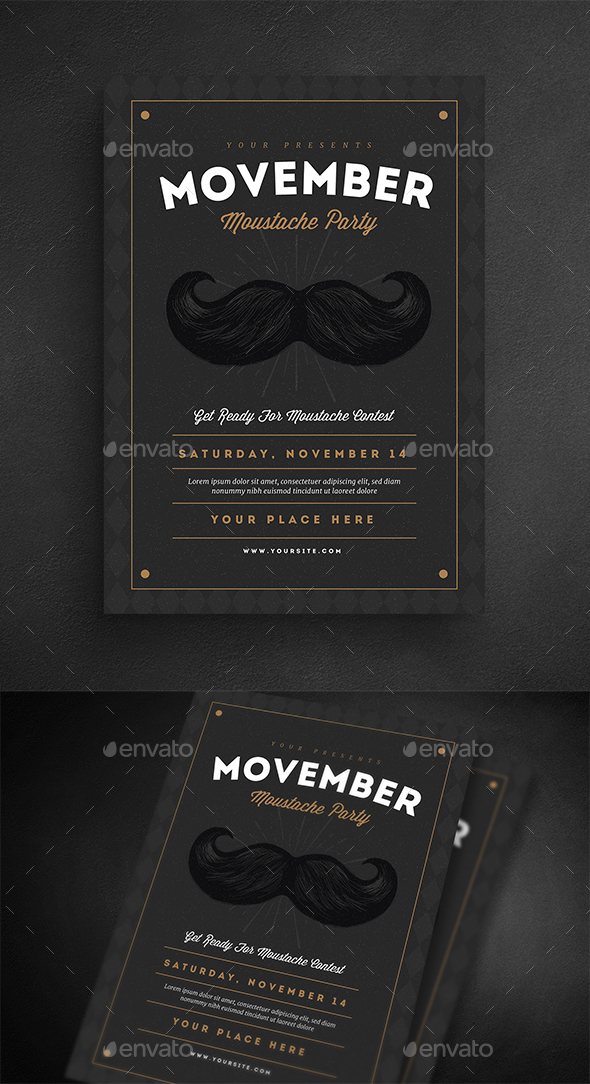 GraphicRiver Movember Event Flyer 20823270 GraphicRiver Movember Event Flyer 20823270