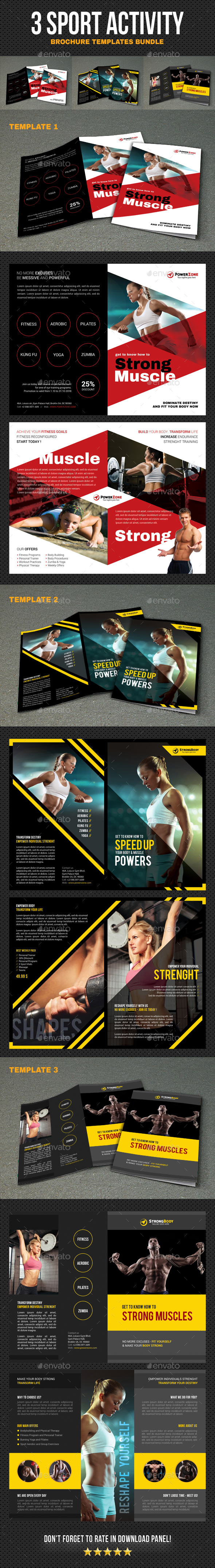 Sport Activity Brochure Bundle - Brochures Print Templates