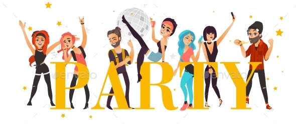 Party Banner - People Characters