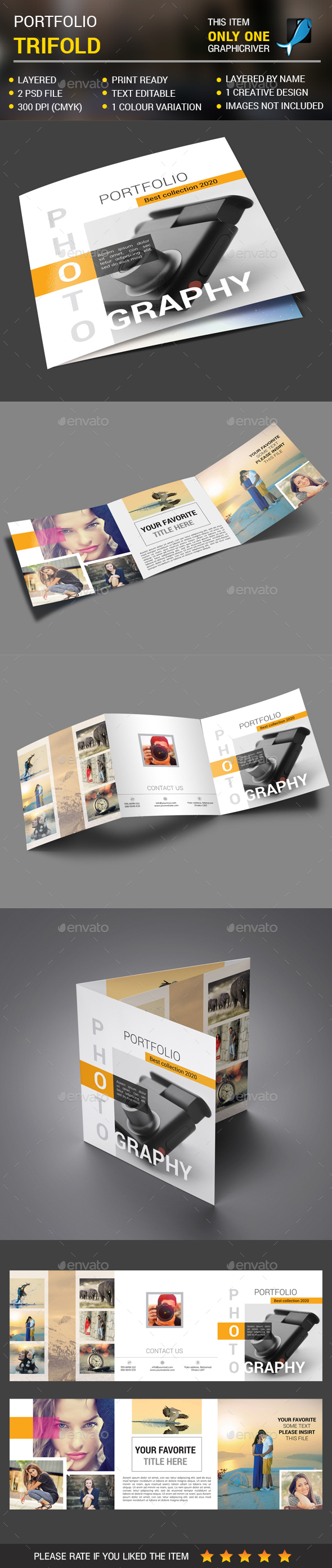 Photography Square trifold - Portfolio Brochures