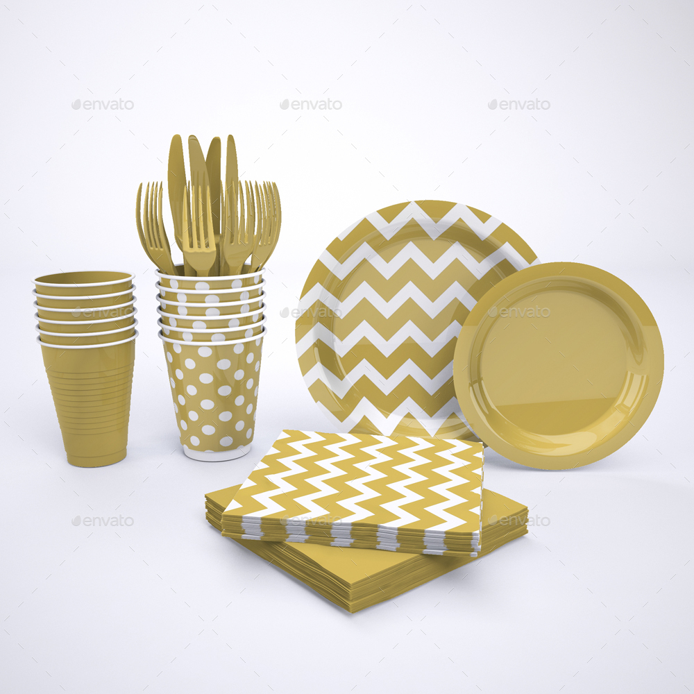  Party  Supplies  Pack Tableware Kit Mock Up  by Sanchi477 