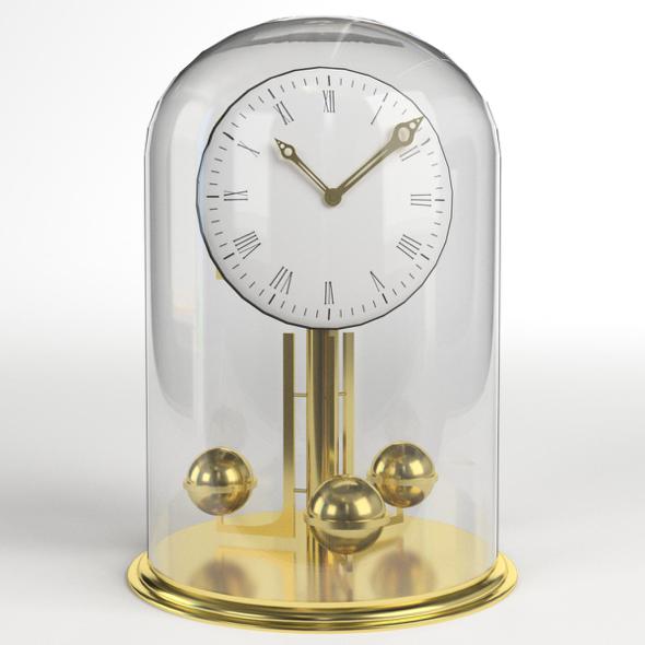Vintage Brass Clock - 3DOcean Item for Sale