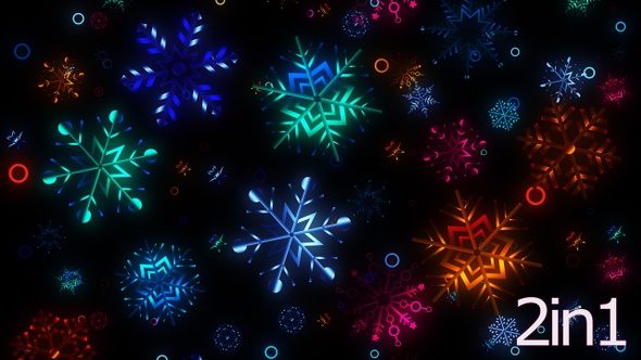 4k Christmas Snowflakes Background