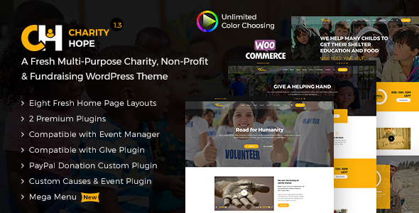 Charity Hope - Non-Profit & Fundraising WordPress Charity Theme - Charity Nonprofit