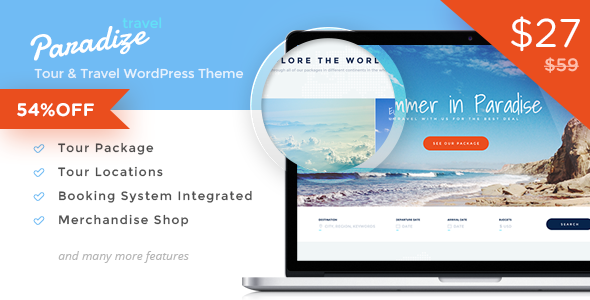 Paradize - WordPress Tour/Travel Theme - Travel Retail